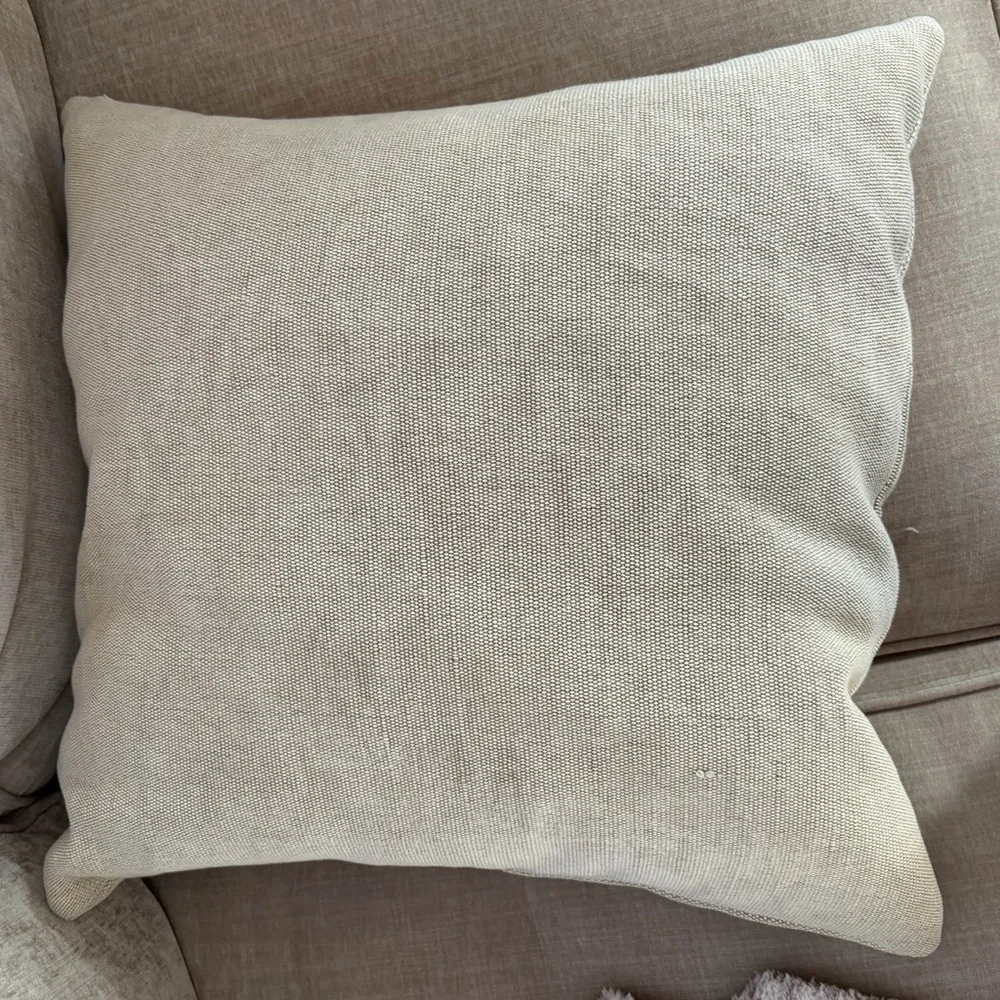 West Elm Two-Tone Accent Pillow Cover in Cream & Tan
